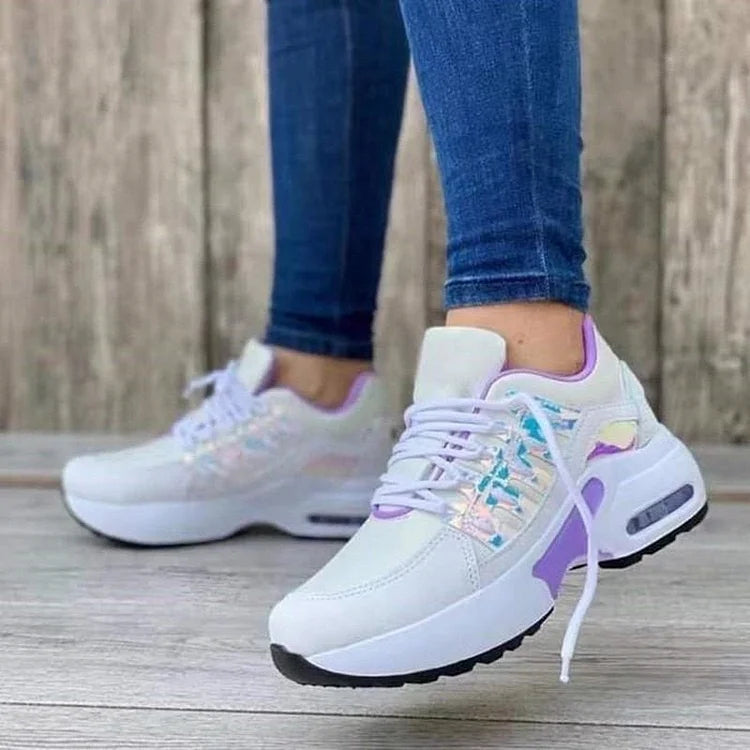 Lace-Up Wedge Orthopaedic Trainers for Women