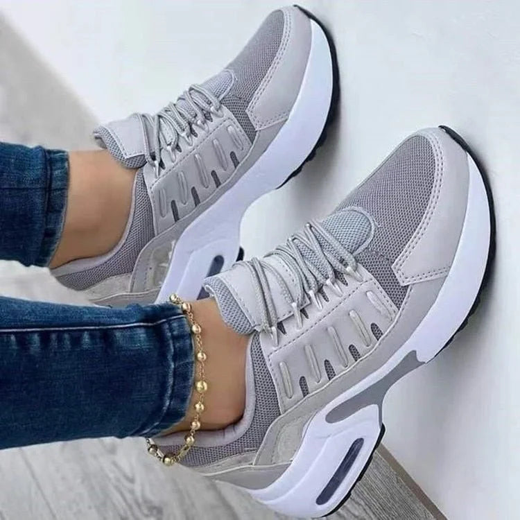 Lace-Up Wedge Orthopaedic Trainers for Women