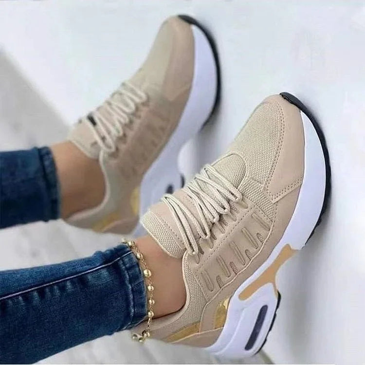 Lace-Up Wedge Orthopaedic Trainers for Women