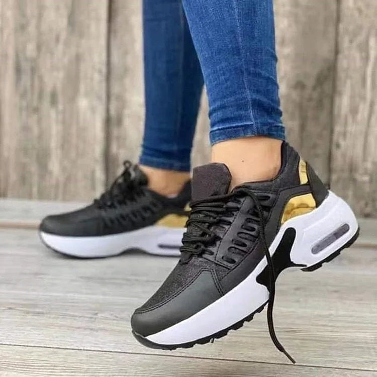 Lace-Up Wedge Orthopaedic Trainers for Women