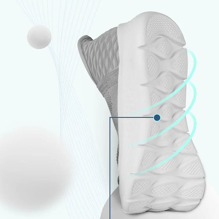 Slip-On Walking Shoes Shock-Cushioning Footwear